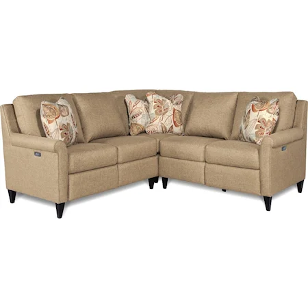 Three Piece Power Reclining Sectional Sofa with 2 Reclining Chairs and 2 USB Charging Ports